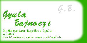 gyula bajnoczi business card